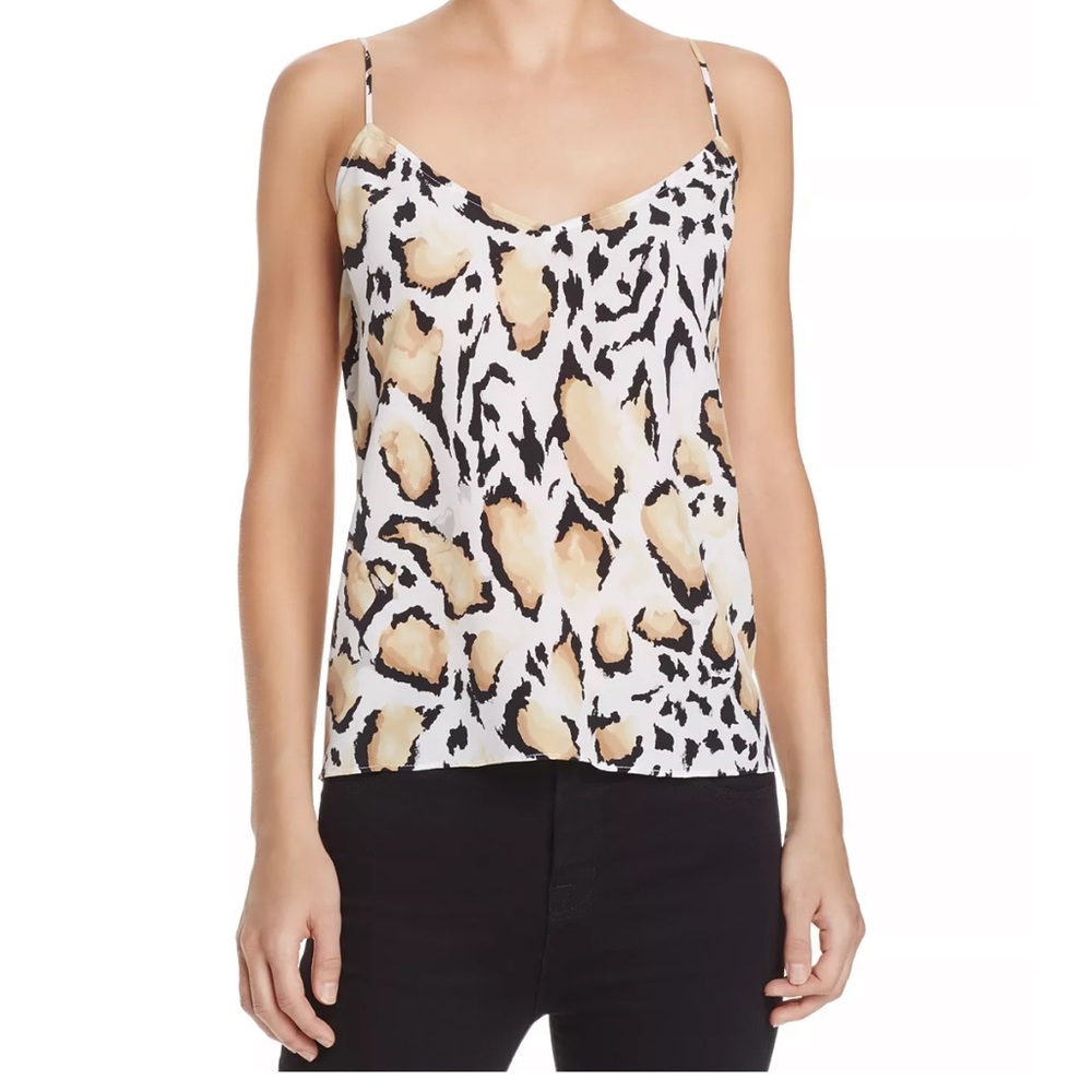 Equipment Layla Leopard print silk cami. Xs
